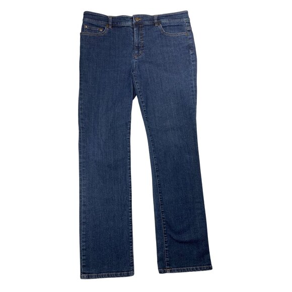 Lauren Ralph Lauren Women's Heritage Jean Size 12 Classic Straight Leg Dark Wash - Picture 1 of 12